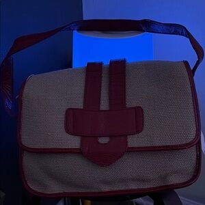 Liz & Co Red and Tan Shoulder Bag with Timeless Appeal